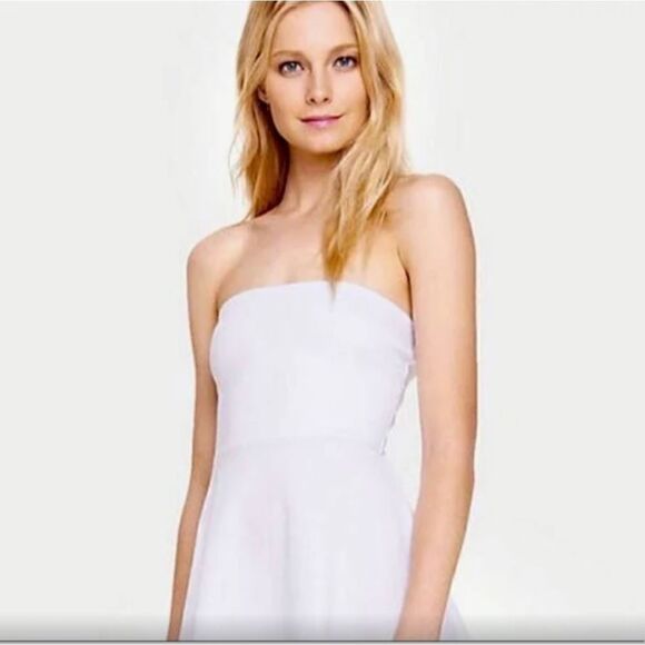 EXPRESS Strapless High Low Dress White XSMALL - Picture 1 of 13